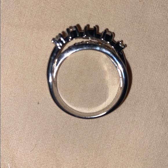 LAB-DIAMOND STERLING SILVER BAND in 14k gold - Picture 3 of 5